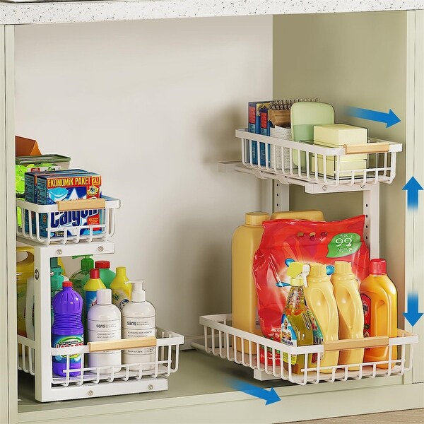 2 Pack Under Sink Organizer 2 Tier Under Sink 15.5 D x 11 W x 14 H On Sale Bed Bath Beyond 41262150