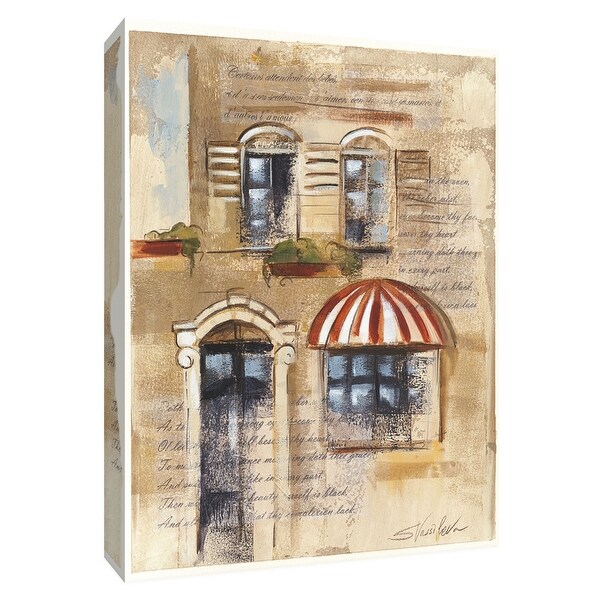 PTM Images 9-154871 PTM Canvas Collection 10" x 8" - "Notes from a Voyage IV" Giclee Houses Textual Art Print on Canvas