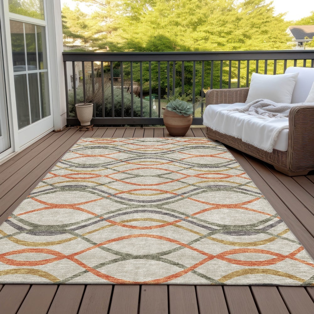 Machine Washable Indoor/ Outdoor Chantille Contempo Deco Rug