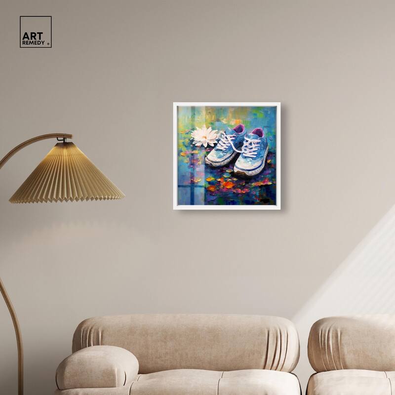 Lily Pad Sneakers Shadowbox by Art Remedy