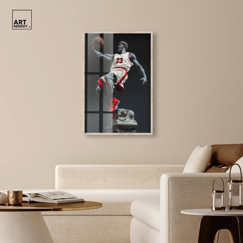 Basketball White Uniform Shadowbox by Art Remedy