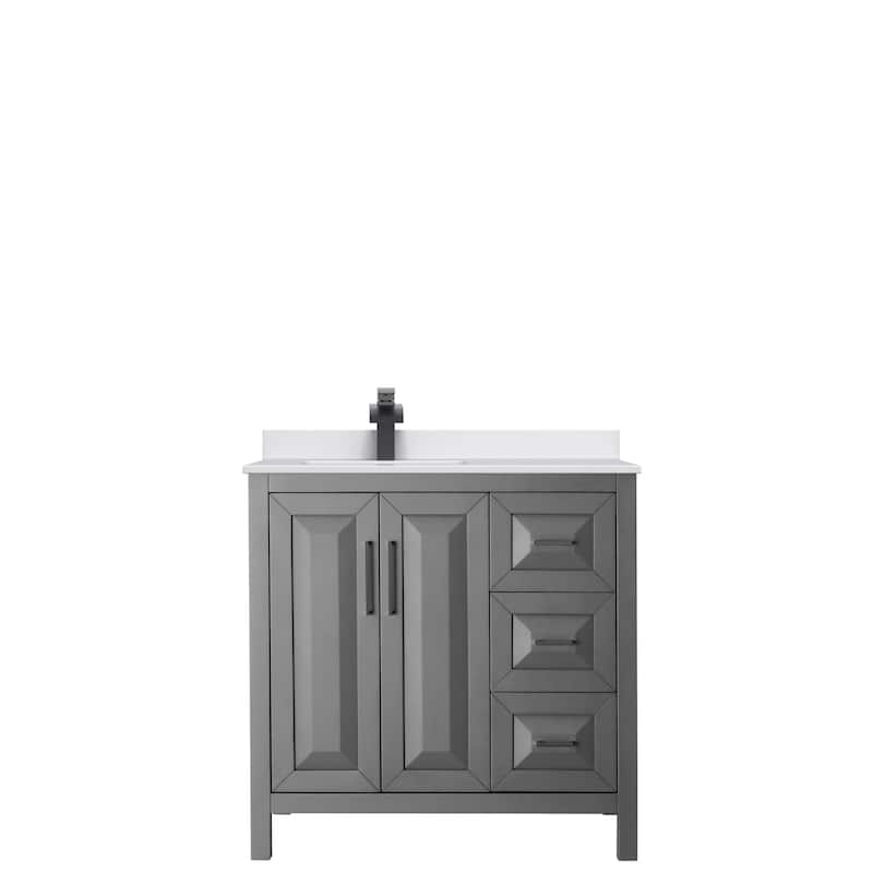 Daria 36-inch Single Vanity, Cultured Marble Top