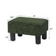 preview thumbnail 15 of 36, Adeco Small Rectangular Ottoman Modern PU Leather Footrest Stool Chair