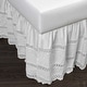 preview thumbnail 1 of 0, Cassie Crochet Cotton 18" Drop Bed Skirt White - Full