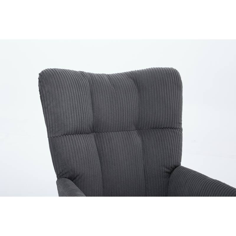 Modern Nursery Upholstered High Back Rocking Chair