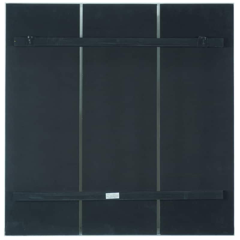 HUJI Abstract Silver Pine Wood Plaque Wall Decor