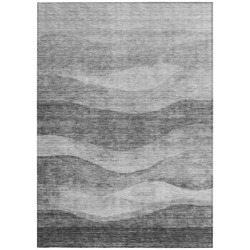 HomeRoots Abstract Transitional Rectangle Outdoor Rug