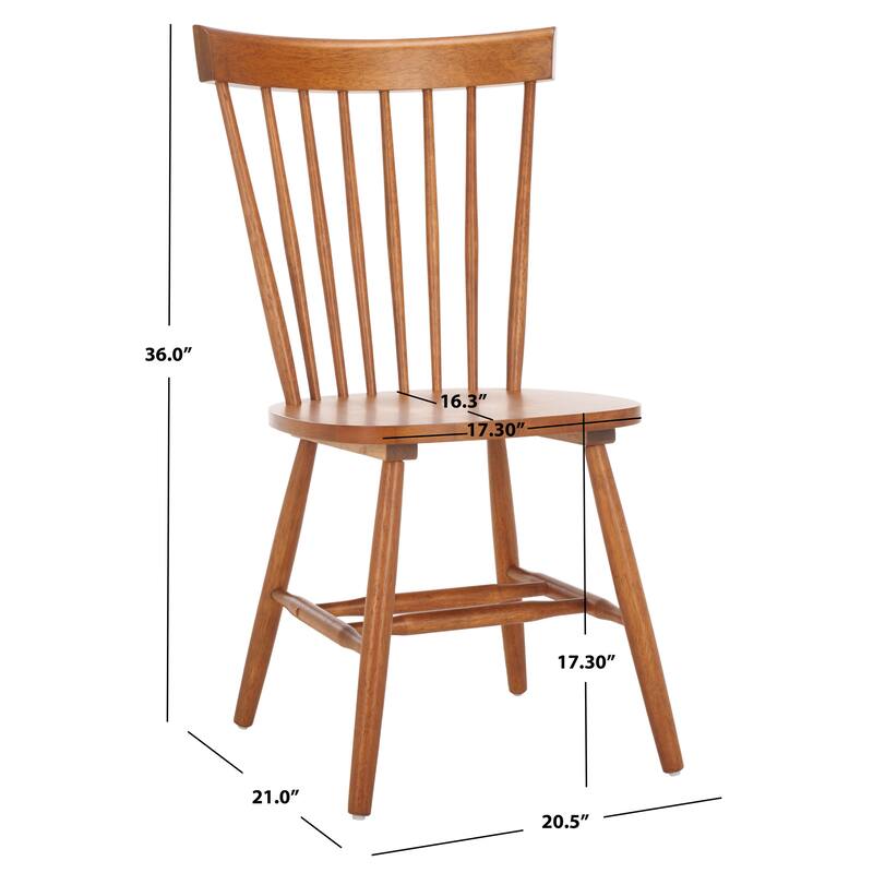 SAFAVIEH Suhair Spindle Farmhouse Dining Chair (Set of 2) - 20.5" x 21" x 36" - 21"W x 21"D x 36"H
