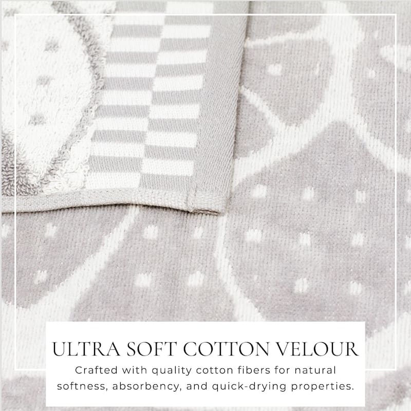 Linery & Co. 100% Cotton Jacquard 2 Pack Summer Beach Towels