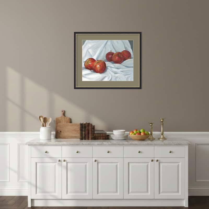 Red Apples by Carrie Arnold Wood Framed Wall Art Print