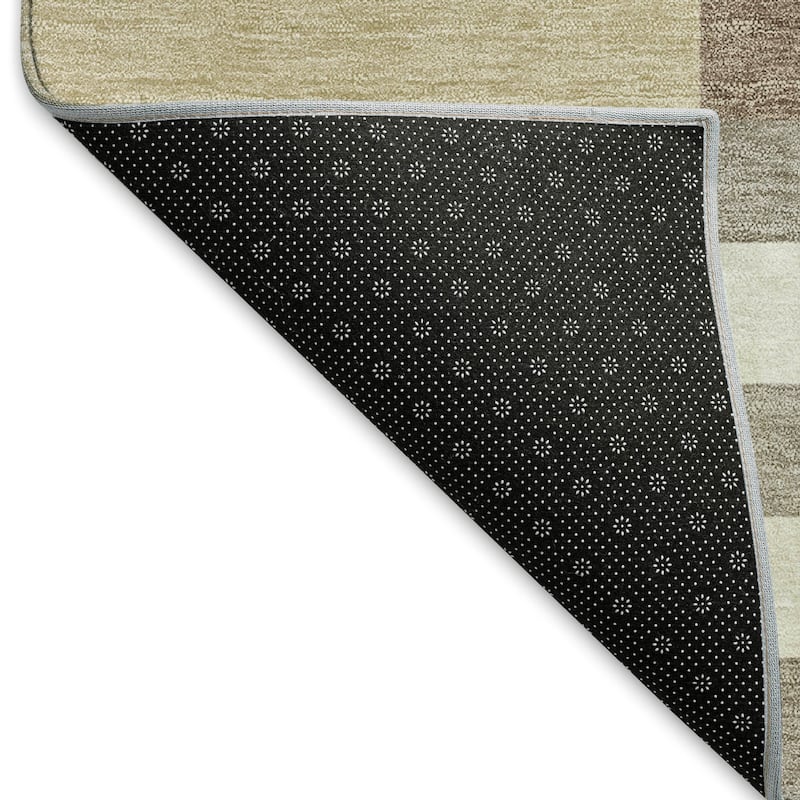 Machine Washable Indoor/ Outdoor Modern Hatch Chantille Rug