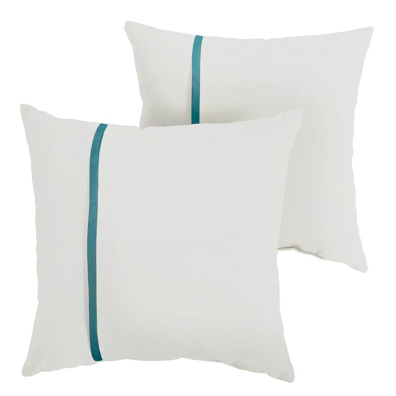Sorra Home Sunbrella Outdoor Single Petite Flange Pillow Set of 2