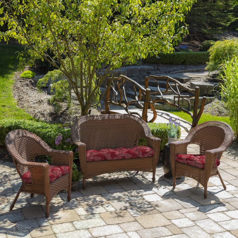 ARDEN Outdoor Wicker Settee Cushion - 18"L x 41.5"W - 18"L x 41.5"W