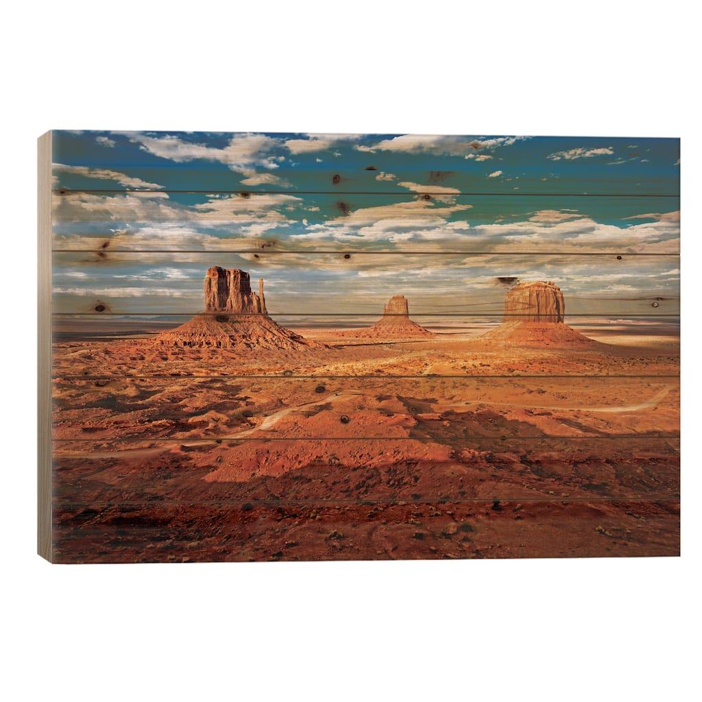 Monument Valley I Print On Wood by Philippe Hugonnard - Multi-Color
