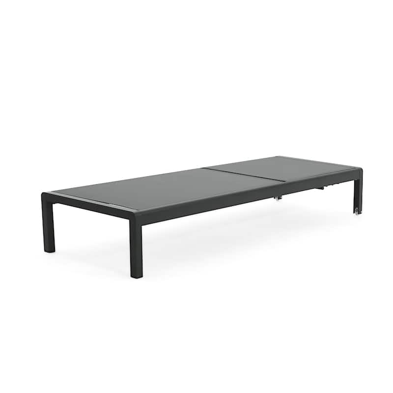Cape Coral Outdoor Aluminum Chaise Lounge (Set of 2) by Christopher Knight Home - 77.56" D x 25.20" W x 11.80" H