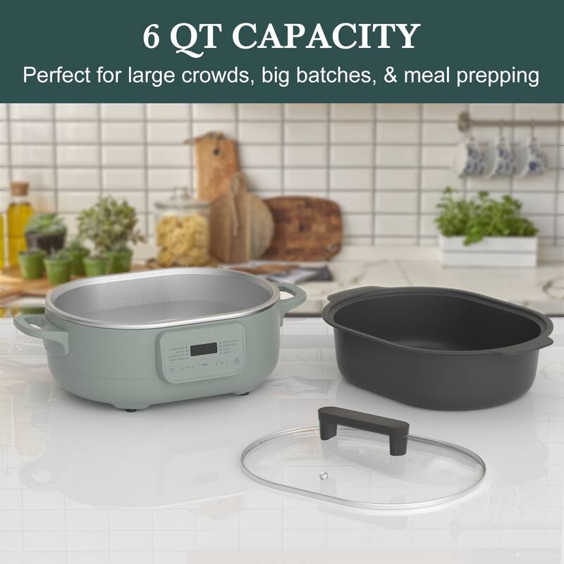 Magnifique Multipurpose Programmable Slow Cooker for Oats, Rice, Braise, Sear