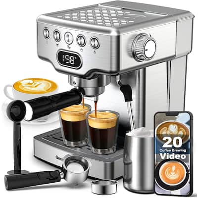 Stainless Steel 20 bar Espresso Machine with Milk Frothe