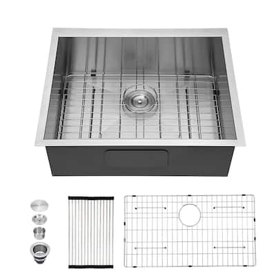 21" W x 18" D 18 Gauge Stainless Steel Undermount Kitchen Sink - 21" x 18"