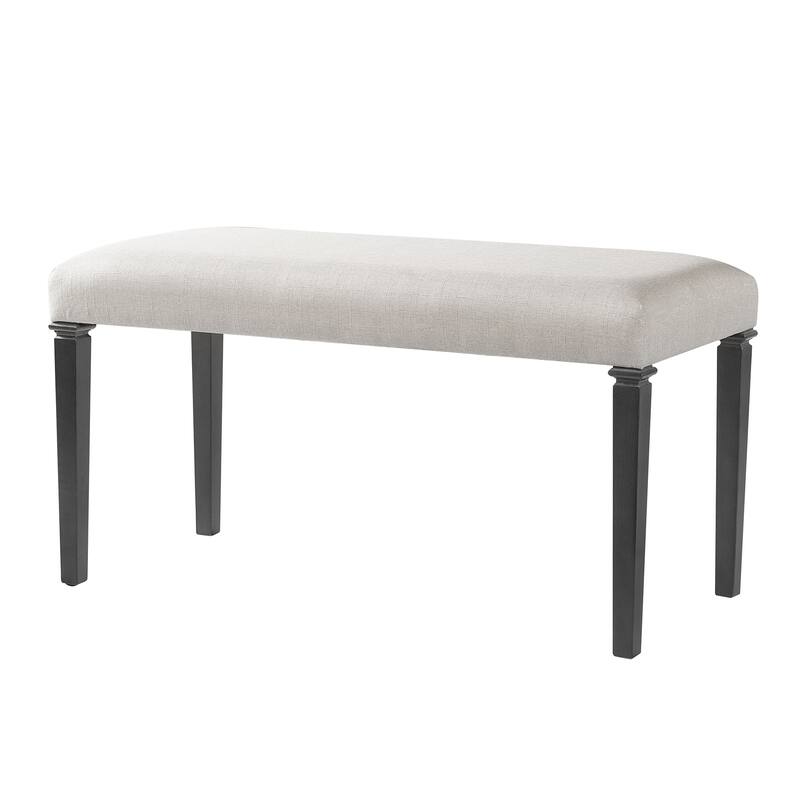 6-Piece Dining Table Set, Including 1 Rectangular Table, 4 Upholstered Chairs & 1 Bench, Wooden Kitchen Table & Chair Set