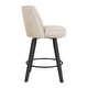 preview thumbnail 25 of 53, 26.in Swivel Bar stool PU Leather/Fabric Upholstered Counter Stool, High Back Armless Stool with Wooden Legs
