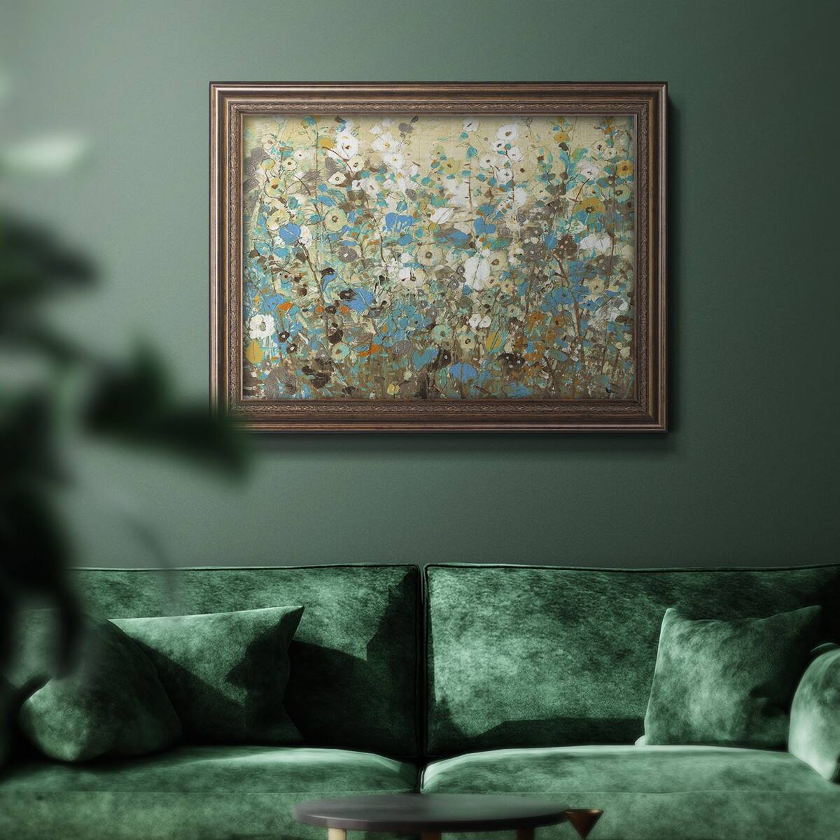 Flowering Vines I Premium Framed Canvas Ready to Hang Bed Bath
