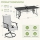 preview thumbnail 110 of 174, Patio Dining Set, Outdoor Dining Table and Chairs Set with Textilene Chairs, Adjustable Umbrella Hole for Garden, Backyard