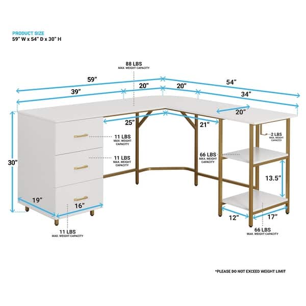 Modern Designs LShape Home Office Desk With Storage On Sale Bed