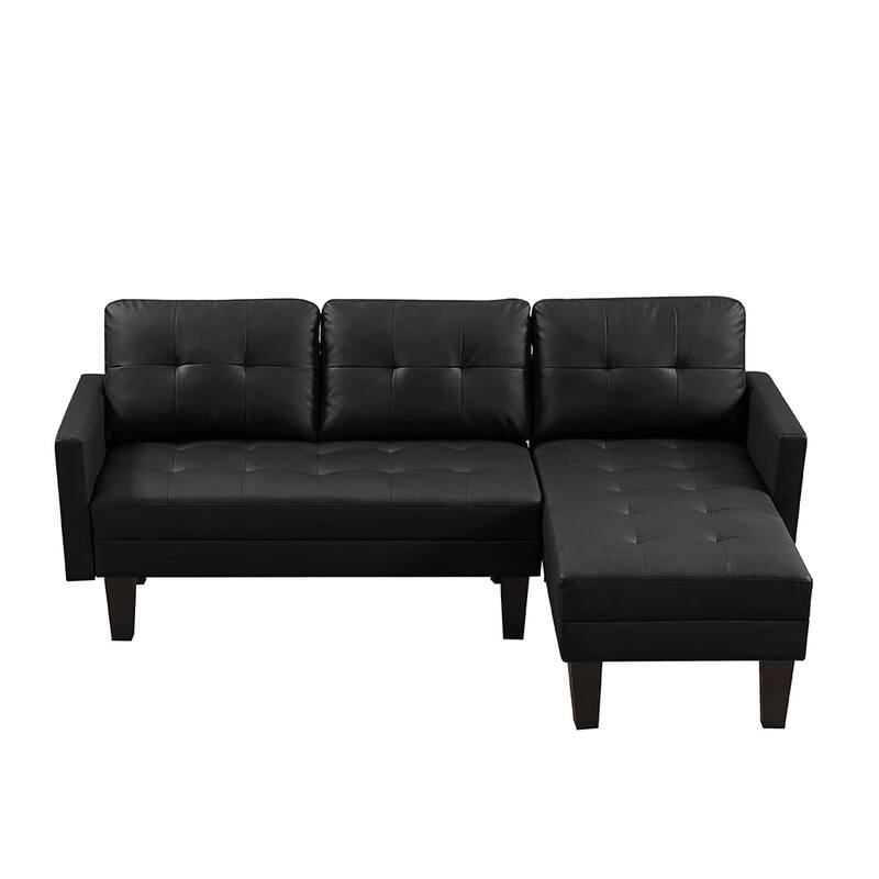 Faux Leather Sectional sofa bed , Lshape Sofa Chaise Lounge with