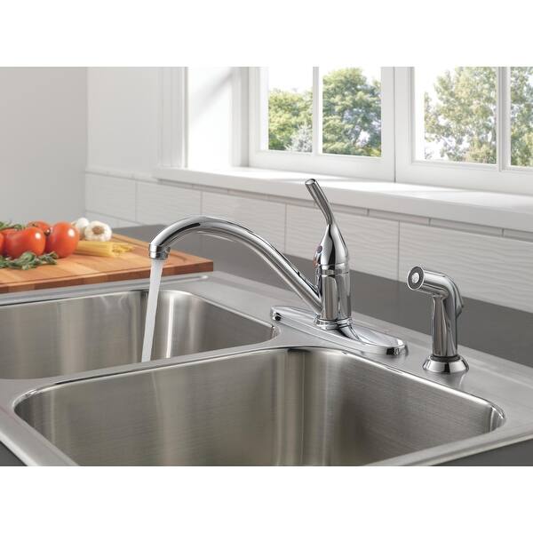 Shop Delta 400 Dst Classic Kitchen Faucet With Side Spray Free
