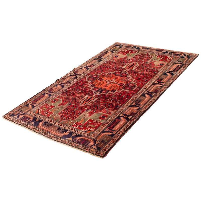 ECARPETGALLERY Hand-knotted Kayseri Vintage Red Wool Rug - 5'3 x 9'2
