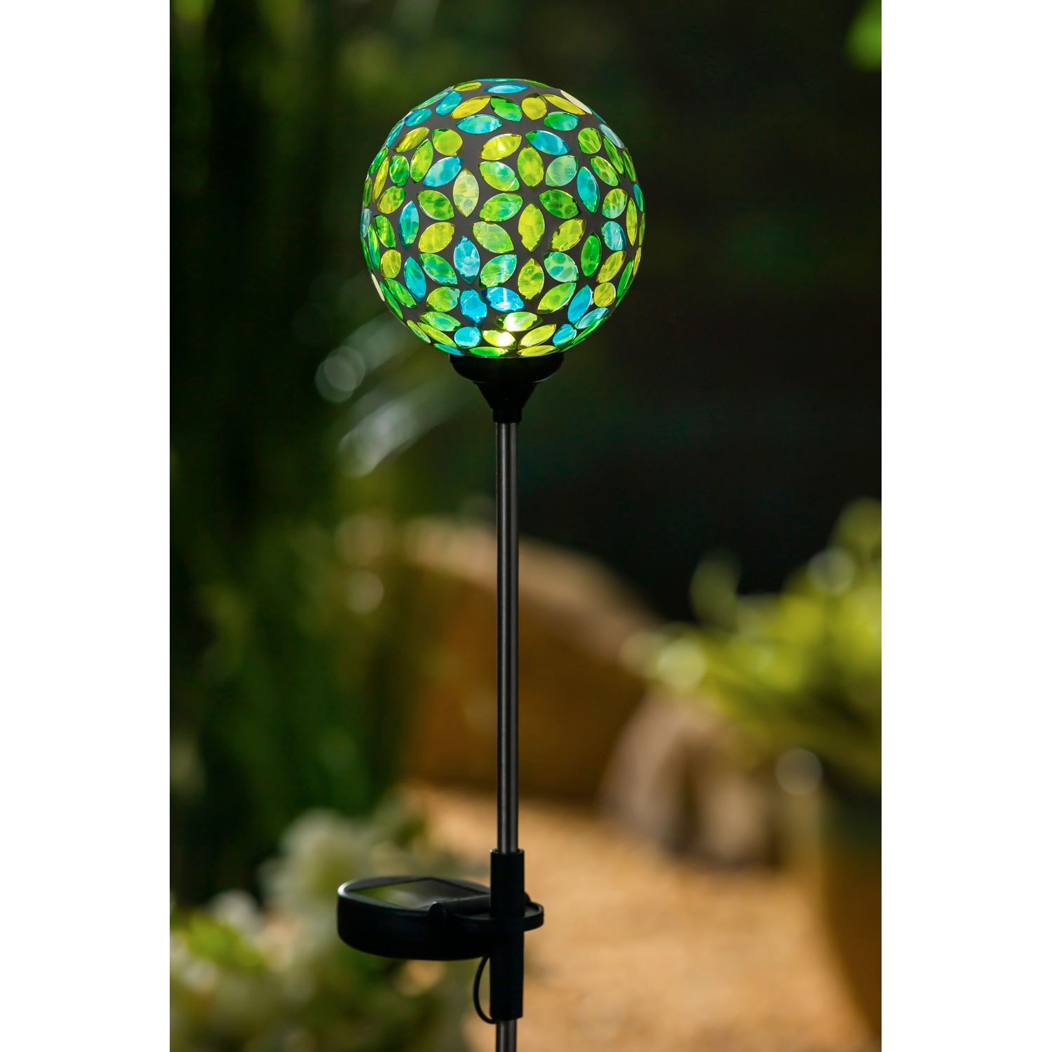 Better homes and gardens mosaic glass solar stake discount