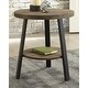 preview thumbnail 1 of 2, Signature Design by Ashley Chanzen Brown Solid Pine and Black End Table - 22"W x 22"D x 24"H