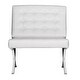 preview thumbnail 23 of 23, Attriom Modern Leather and Chrome Slipper Chair for Living Room - 30.25 x 26 x 34.75"