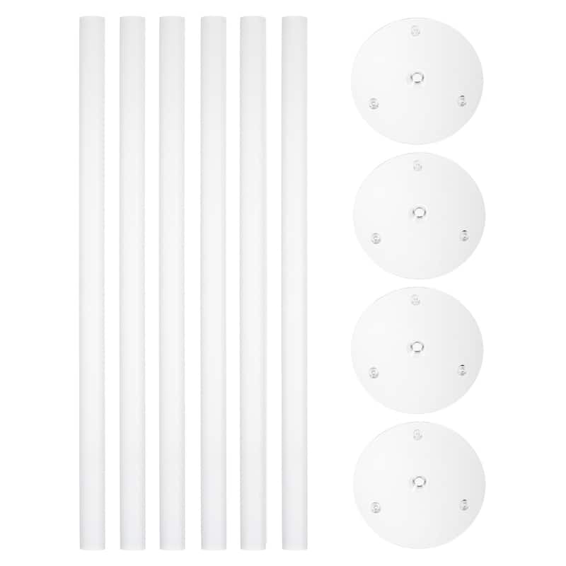 10Pcs Cake Separator Plates 11.8 inch Cakes Dowel Rods Clear for 6 inch Cake - White - 11.8 inch