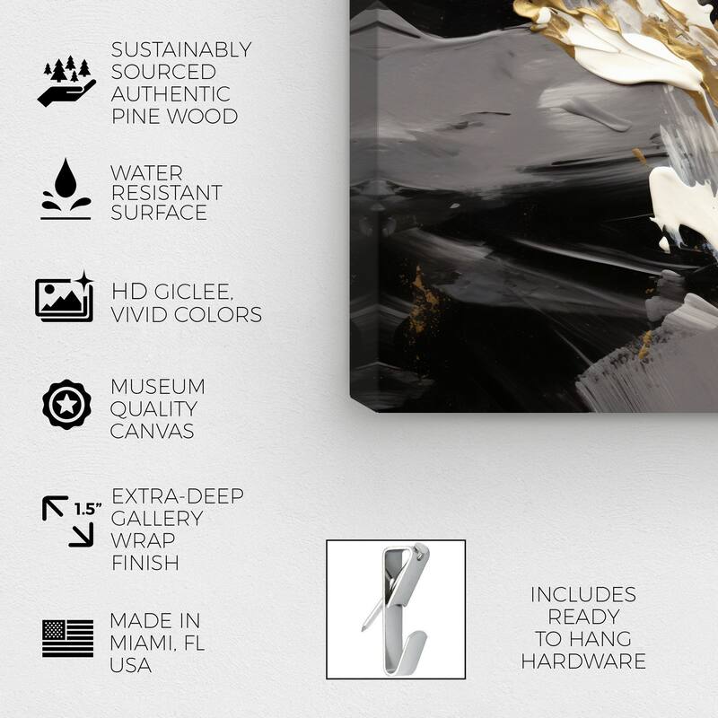Wynwood Studio Abstract Metal Melting Gold and Modern & Contemporary Wall Art Canvas Print