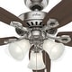 preview thumbnail 6 of 12, Hunter 52" Builder Plus Ceiling Fan with 3-Light LED Light Kit and Pull Chain - Traditional - Casual - Farmhouse - Top Rated!