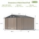 preview thumbnail 39 of 51, Patiowell 10' x 8'/10' x 10'Metal Outdoor Storage Shed with Goods Shelves/Floor Frame Garden Tool Shed for Backyard Garden