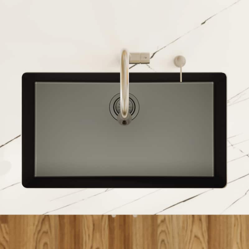 Karran Undermount 32.5 in. Large Single Bowl Quartz Kitchen Sink