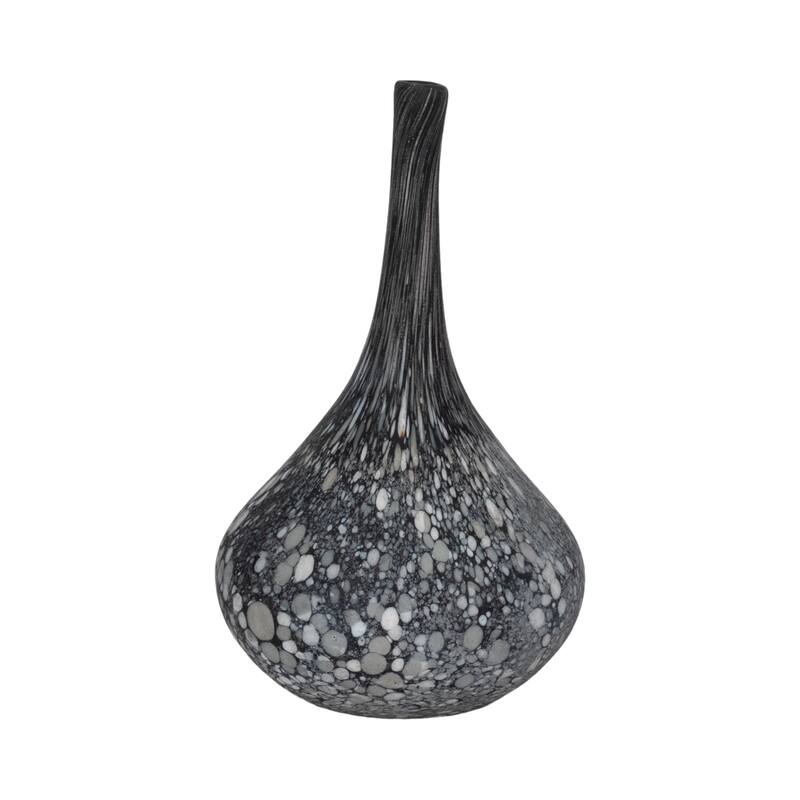 Glass Teardrop Silhouette Bottle - Gray