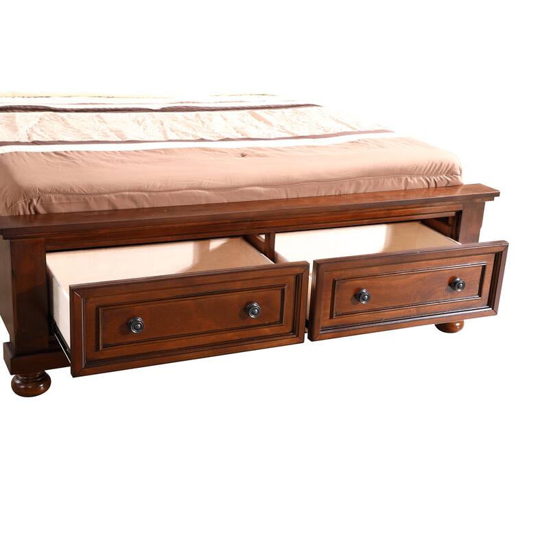 Mediterranean King Panel Bed