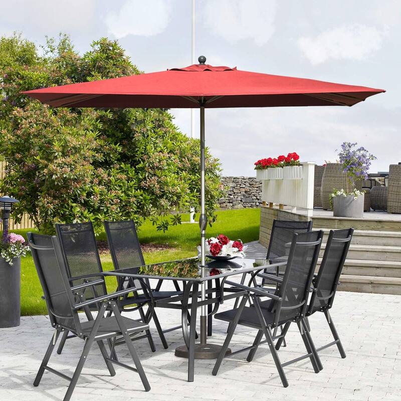 Domi Outdoor Living 6.5' x 10' Tilt Aluminum Patio Umbrella