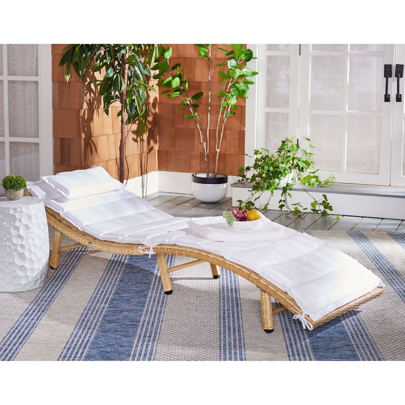 SAFAVIEH Outdoor Nihada Chaise Sun Lounger - 79Wx25Dx14H