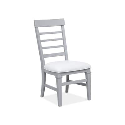 Magnussen Home Charleston Harbor Gray Upholstered Side Chair Two Pack - 18.75''W x 22.75''D x 40''H