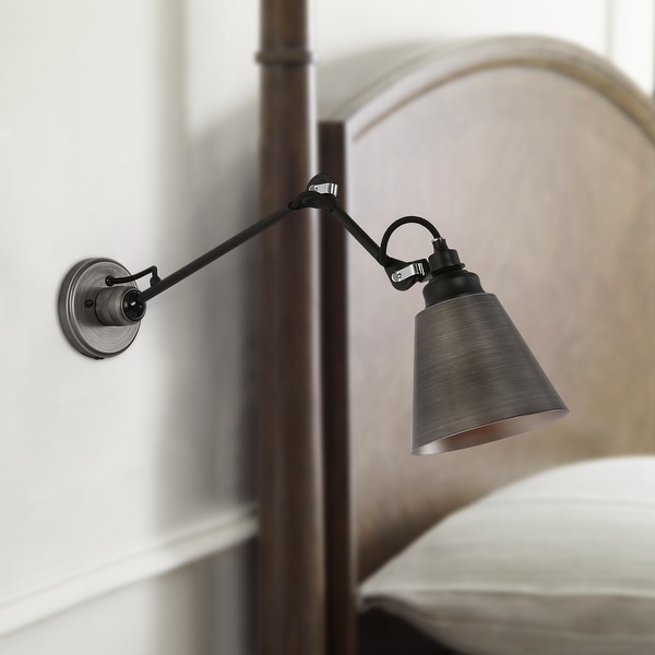 Silver plug in wall sconce top