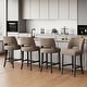 preview thumbnail 17 of 59, Upholstered Counter Height Bar Stools with wood legs for Kitchen Island Dining Room