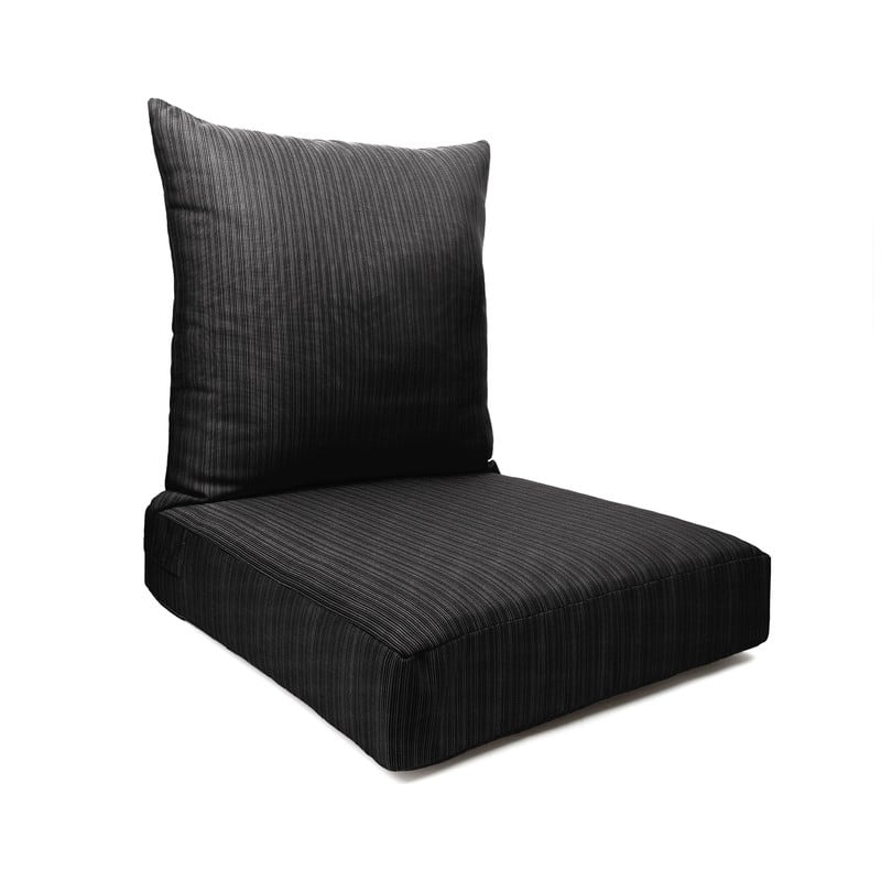 Sherry Kline Island Breeze Deep Seat Cushion 23"x24"x5" Seat & 25"x25" Back Cushion - Black