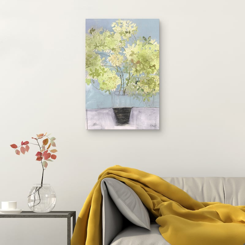 Still Life I on Blue by Maret Hensick Canvas Art Print