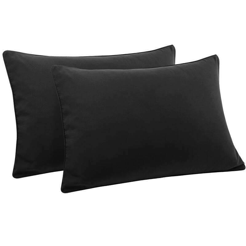 2Pcs Brushed Microfiber Zippered Pillowcases