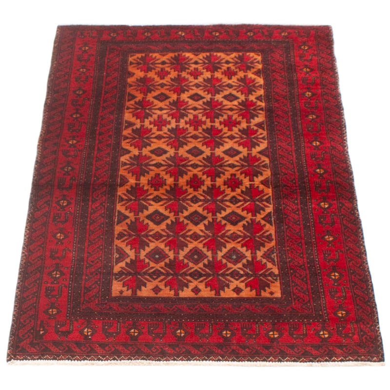 ECARPETGALLERY Hand-knotted Royal Baluch Burnt Orange Wool Rug - 3'0 x 5'9