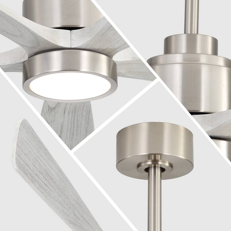 52 Inch Ultra Quiet Reversible Ceiling Fan with Light